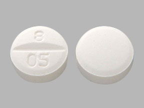 White Trazodone 50 mg 8 05 Pill - white round, 8mm